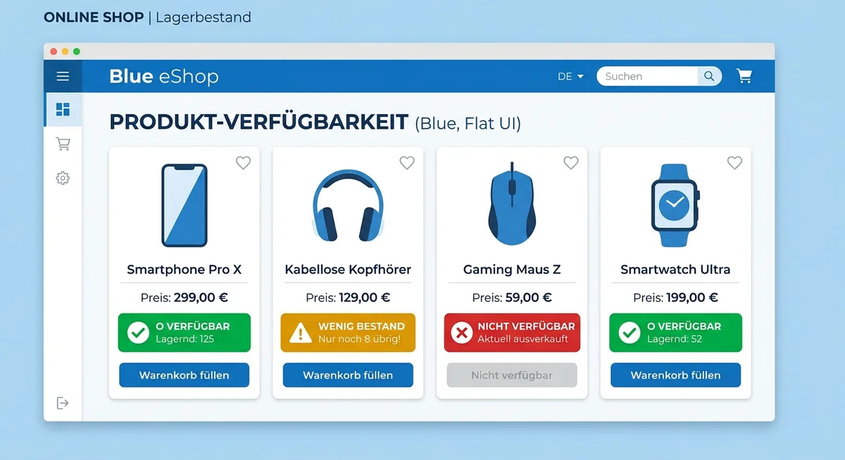 Produktverfügbarkeit — Lagerbestand im Onlineshop kommunizieren