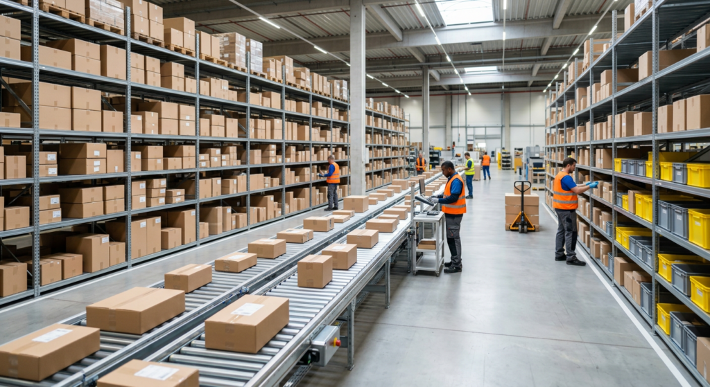 Fulfillment Dienstleister Vergleich 2026 - Modernes Lager mit Paketen