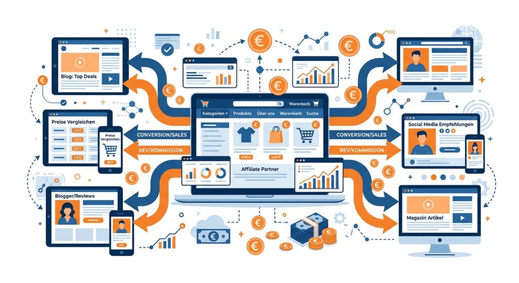 Affiliate Marketing für Onlineshops 2026 - Partnerprogramme und Provisionsmodelle