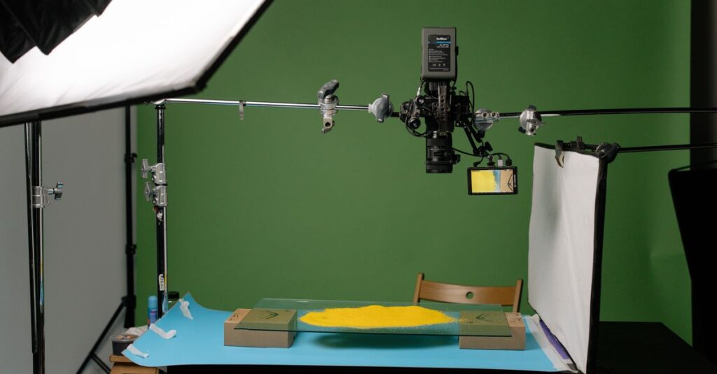 Professionelles Studio-Setup für Produktfotografie im Onlineshop – Beleuchtung und Kamera