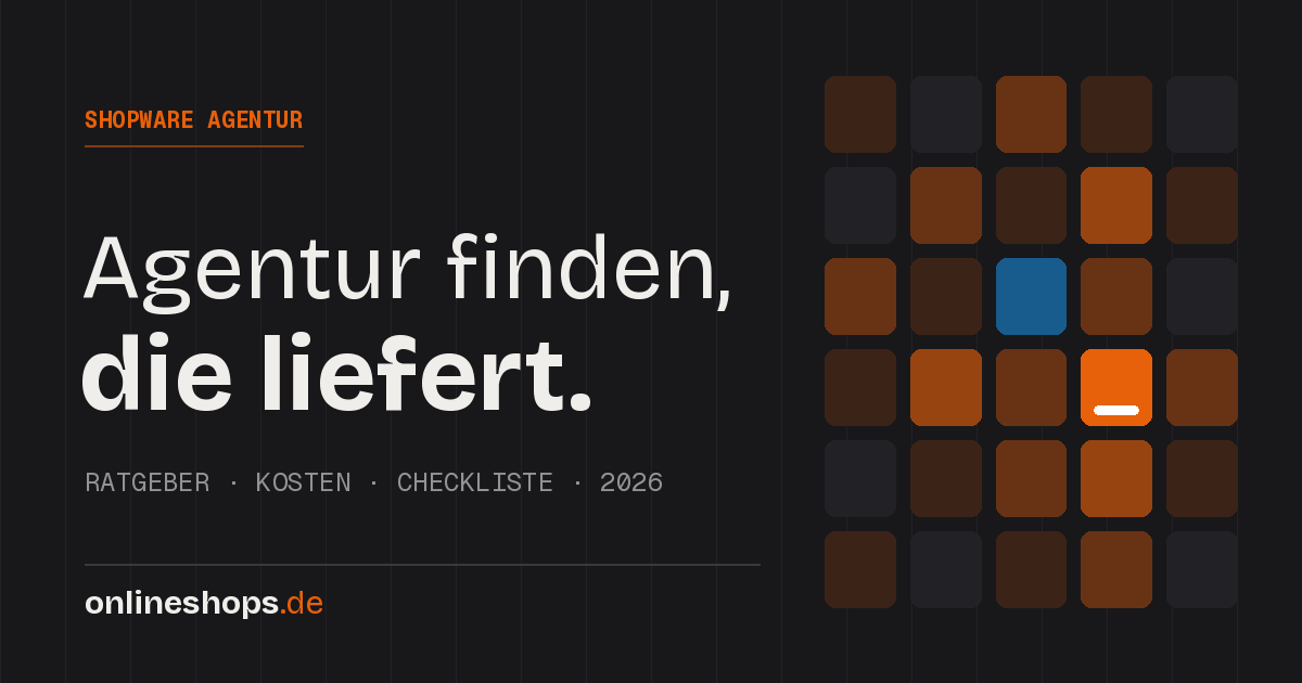 Shopware Agentur finden 2026 – Ratgeber, Kosten, Checkliste | onlineshops.de