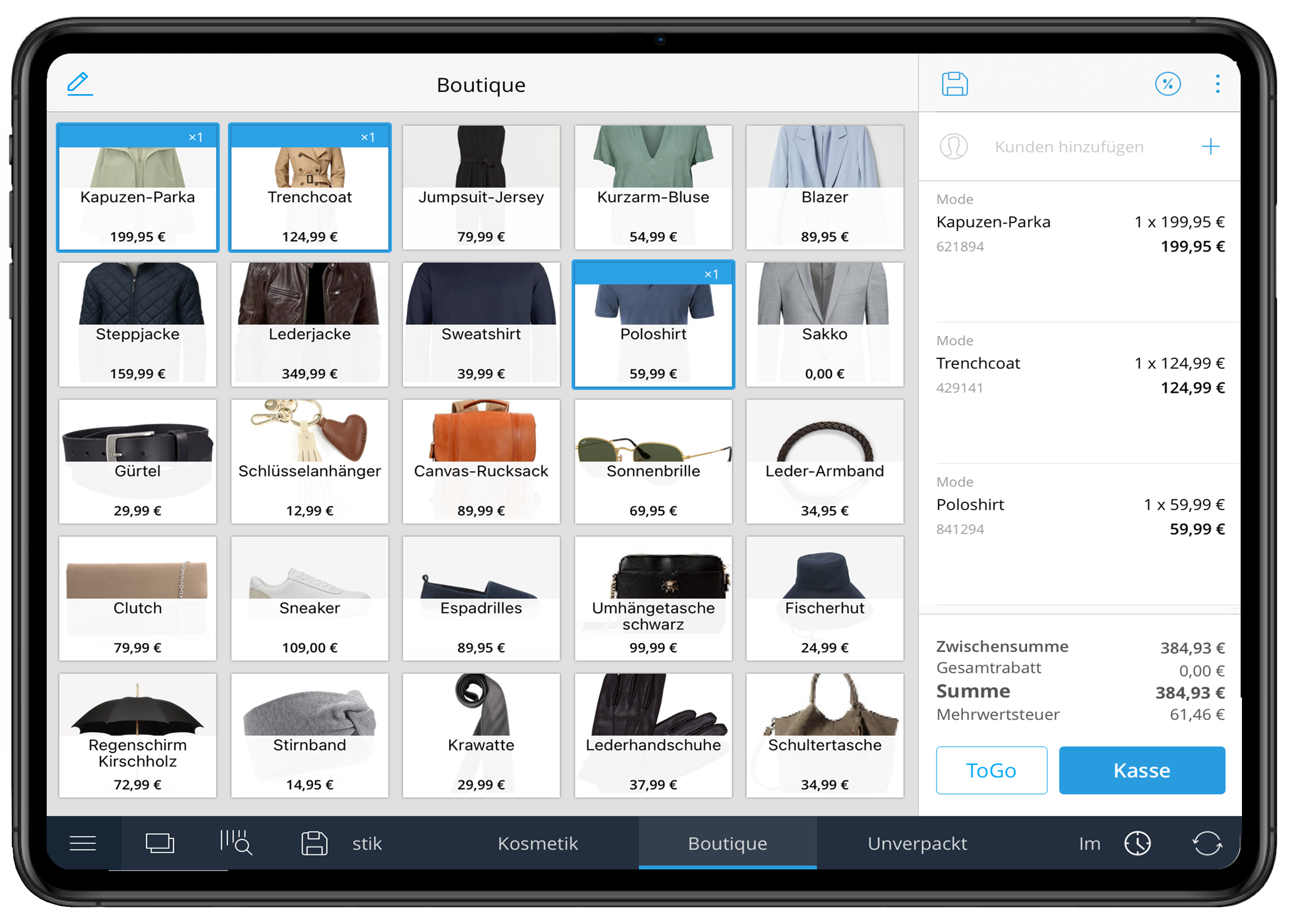 Tillhub iPad Kassensystem für den Einzelhandel – mobiles POS auf dem iPad